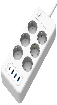 Goede prijs. 4 poorten PD 32W Smart Power Strip met wisselstroomstop 250V16A 4000W online