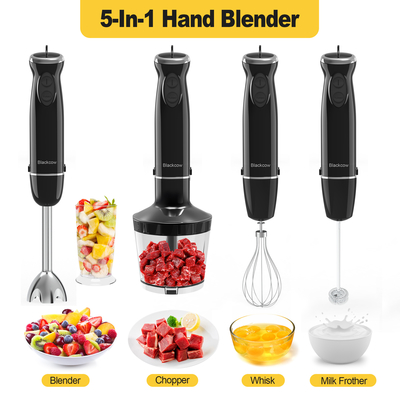 Goede prijs. 5 in 1 multifunctionele handblender SS behuizing 2 snelheden variabele snelheidsregeling online